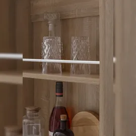 KADIMA DESIGN Bartisch 120x107,5x60 cm Stehtisch Holz Küchenbartisch, Bartresen mit integriertem Regal, Bar-Bistrotisch,