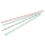 Greenbox Trinkhalme Papier, 20 cm, Ø 0,6 cm DCD001781 , 1 Packung = 250 Stück, Farbe: pastell gestreift
