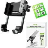 RBRL Fahrrad Handyhalterung, CNC geschmiedetes Aluminium Vorbau Handyhalterung, 1s Schnellverschluss, Anti-Vibrations V-Klemme, stabile Smartphone Halterung für 4,7–7,2 Zoll