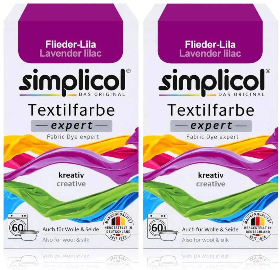 Simplicol Textilfarbe expert Flieder-Lila DE 150g 2er Pack