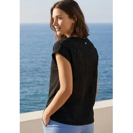 TAMARIS Spitzenshirt schwarz 38