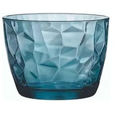Bormioli Rocco 302259 Diamond Ocean Blue Whiskyglas, 390 ml, Glas, blau, 6 Stück