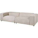 MASSIVMOEBEL24.DE Couch Cord 3-Sitzer Beige