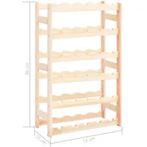 vidaXL Weinregal 30 Flaschen 30 x 30 x 90 cm Beige