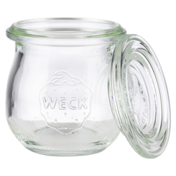 APS Weck Gläser mit Deckel, Mini-Tulpenform 75 ml, Je 12 Einmachgläser + 12 Deckel zum Einwecken von Lebensmitteln, Maße (Ø x H): 5,5 x 6 cm