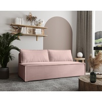 Fun Möbel Schlafsofa Sofa Designersofa EMMA 3-Sitzer mit Schlaffunktion, inkl. 2 Rückenkissen, mit Bettkasten rosa