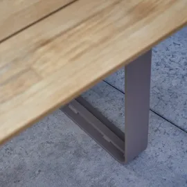 Tikamoon Gartengarnitur Harper aus massivem Teakholz und Aluminium 6 Plätze