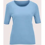 Madeleine Twinset Basic Strickjacke mit Halbarmpullover Blau 48