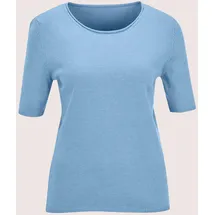 Madeleine Twinset Basic Strickjacke mit Halbarmpullover Blau 48