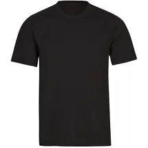 TRIGEMA T-Shirt TRIGEMA "TRIGEMA T-Shirt DELUXE Baumwolle", Herren, Gr. S, schwarz, 100% Baumwolle, Basic, Shirts T-Shirt