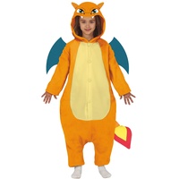 Fiestas GUiRCA Oranger Drache Kostüm für Jungen und Mädchen – Drachen Overall mit Schwanz und Flügeln für Jungen von 10-12 Jahren