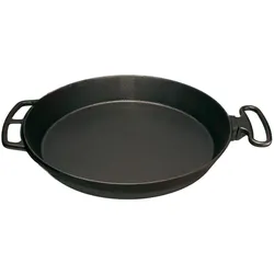 Robuste Gusseisen-Pfanne, schwarz, für alle Herdarten inkl. Induktion, ideal zum Braten und Grillen Ø 80 cm