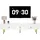 Okwish TV-Lowboard 174x41x35 cm Weiß/Gold MDF