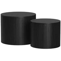 Vicco Couchtisch-set Tavilo, Eiche/Schwarz, 48 x 48 cm, 2 Teile