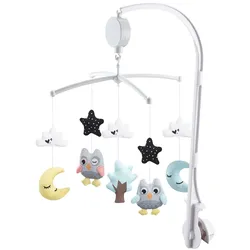 Chipolino Musik Mobile Wolken Melodien, Figuren abnehmbar, Aufzugsmechanismus grau