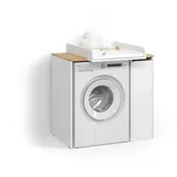 livinity® Waschmaschinenumbauschrank Paolina 93,6 x 88,2 cm Weiß/Artisan