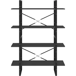 vidaXL Bücherregal 4 Fächer 100 x 30 x 140 cm Grau