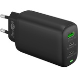 goobay 61760 Multiport USB-C Ladegerät 65W / Schnellladegerät PD Universal/USB Netzteil Adapter/Ladestecker Fast Charger/Samsung S22, iPhone 14 / Schwarz