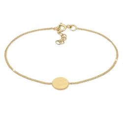 Elli Kreis Plättchen Matt Basic Trend Geo 925 Silber goldfarben Damen 