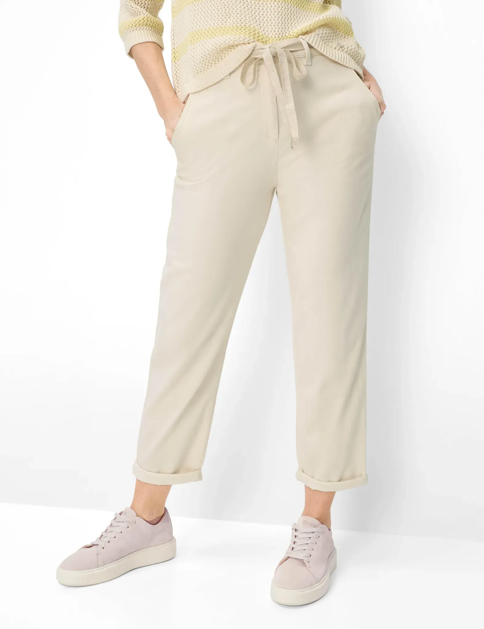 Raphaela by Brax Damen Chino Style CARRIE ECRU, denim cremeweiß, Gr. 48