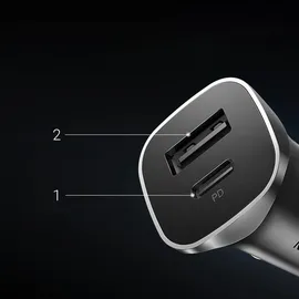 UGREEN A+C Dual-Port Car Charger 30W Grau