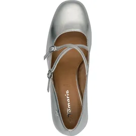 TAMARIS Damen Pumps mit Blockabsatz, metallic, 38 EU