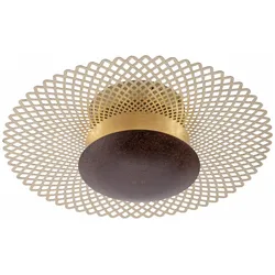 LED Deckenleuchte, rost-gold, indirekt, blendfrei, dimmbar, Memory Funktion