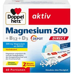 Doppelherz Magnesium 500 + B12 + D3 DIRECT DEPOT