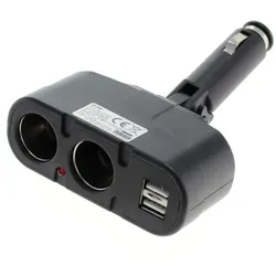 KFZ Verteiler, Zigarettenanzünder Stecker - 2x Kupplung + 2x USB