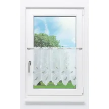 Plauener Spitze® Scheibengardine Kräutergarten (1 St), transparent, HxB 49x131.2cm grün 131 cm x 49 cm