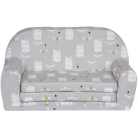 FORTISLINE – Kindersofa MINI ausklappbar 40x78x45cm - Kindersofa für Kinder 2in1 - Kindercouch ausklappbar - Schlafcouch aus Schaumstoff - Abnehmbarer Bezug - Viele Motive