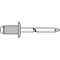 Gesipa Blindniet Alu/Stahl Flachrundkopf 6 x 10 mm 250 Stück