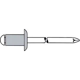 Gesipa Blindniet Alu/Stahl Flachrundkopf 6 x 10 mm 250 Stück