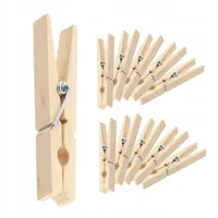 Kadax Ökoholzklammern, Wäscheklammern aus Holz, Wäschekluppen, Klammern mit Metallfeder,