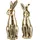 I.GE.A. Osterhase I.GE.A. "Hasen Paar, Ostern", gold (goldfarben), B:6cm H:18cm, Terrakotta, Dekofiguren, Dekofigur, Osterdeko, Osterfigur