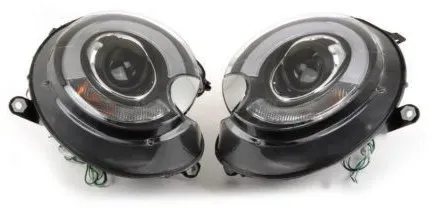 Kristall-Scheinwerfer für Mini Cooper (2006–2010) – LED-Bar-Design, schwarz