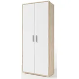 BEGA OFFICE BEGA OFFICE LINE Büroschrank, Aktenschrank Mehrzweckschrank wahlweise in 3 Farben, Weiß - Hoher mit 2 Türen - Modernes Büromöbel Komplettset - 79 x 186 x 35 cm (B/H/T)