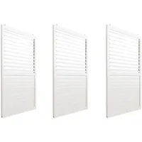 Mendler 3er-Set Aluminium Schiebetür für Pergola HWC-L46, Terrassenüberdachung, Lamellenpaneel