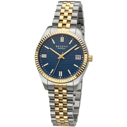 Regent BA-875 Damenuhr Bicolor/Dunkelblau