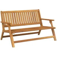 VidaXL Gartenbank 122.5x77x74 cm Massivholz Akazie