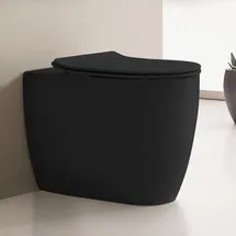 Scarabeo Moon Stand-WC mit WC-Sitz Schwarz matt