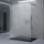 doporro Duschwand Duschtrennwand 140x200 Walk-In Dusche schwarz mit Doppel-Stabilisator aus Echtglas 10mm ESG-Sicherheitsglas Vollsatiniert - milchig