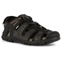 Sandale »UOMO SANDAL STRADA C«, Sommerschuh, Klettschuh, Outdoorsandale, mit Lederfußbett, Gr. 43, schwarz-braun, , 28579313-43