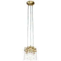 Elstead Lighting Brinley Pendelleuchte messing Stahl Glas klar