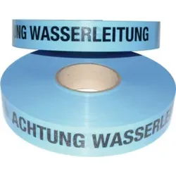 Multicoll Trassenwarnband L.250 m B.40mm Aufdruck Achtung Wasserleitung