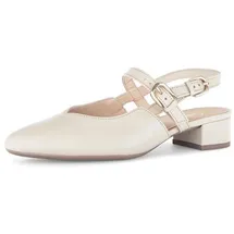 Gabor Damen Slingpumps, Frauen Pumps,Pass-Form,Pflege-leicht,Plateau,qualitaet,Respira,robust,rustikal,sensitiv,stabil,vegan,beige,40.5 EU / 7 UK - 40.5 EU