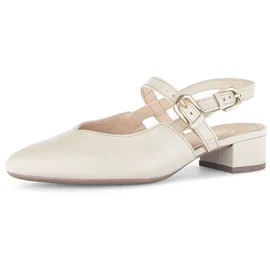 Gabor Damen Slingpumps, Frauen Pumps,Pass-Form,Pflege-leicht,Plateau,qualitaet,Respira,robust,rustikal,sensitiv,stabil,vegan,beige,40.5 EU / 7 UK - 40.5 EU