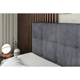 altdecor Boxspringbett 180 x 200 cm H4 Grau