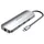 Vention USB-C Dockingstation auf HDMI - USB-C, 2x USB3.0, RJ45, SD, TF, TRRS 3,5mm - PD 0,15m (grau)