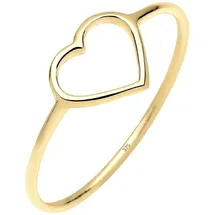 ELLI PREMIUM Elli Ring Herz goldgelb 54